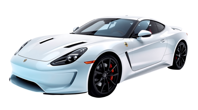 super car,white car,luxury car png, isolated on transparent background