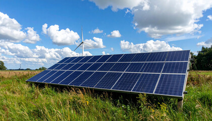 Solar Panels and Wind Turbine