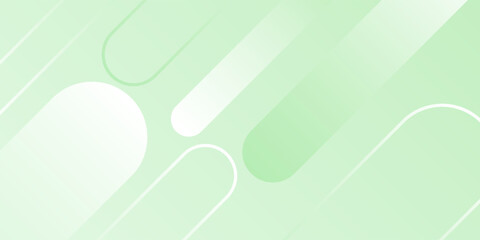 White abstract wide banner background with green geometric shapes. Minimal geometric. Modern futuristic concept. abstract green background.