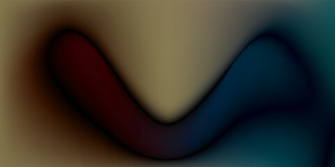 Abstract flowing wave of deep red and teal colors.