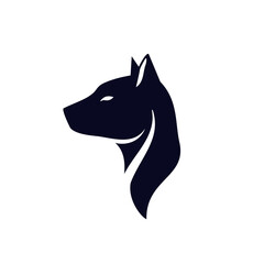 Modern Stylized Wolf Head Logo Icon