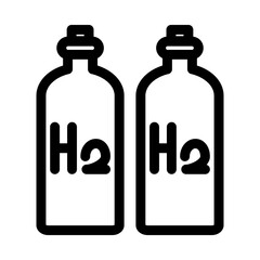 Pressurized Hydrogen Gas Cylinders Icon