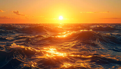 Golden Ocean Sunset