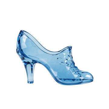 Glass slipper isolated on transparent background