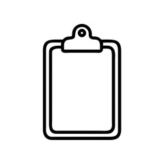 Clipboard Line Icon Vector Illustration