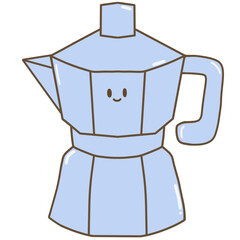 Cute cafe elements with hand draw useful for sticker note, planner or journal