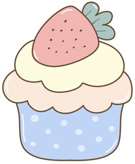 Cute cafe elements with hand draw useful for sticker note, planner or journal