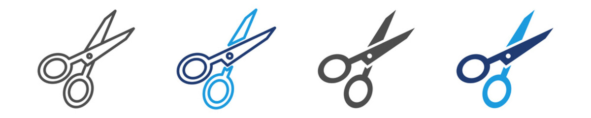 cutting tools icon set multiple style