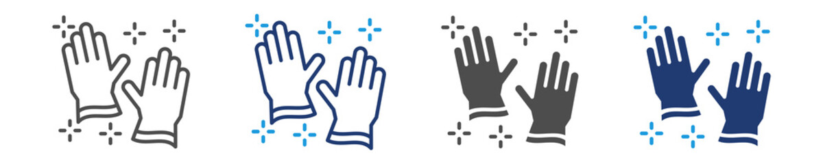 gloves icon set multiple style