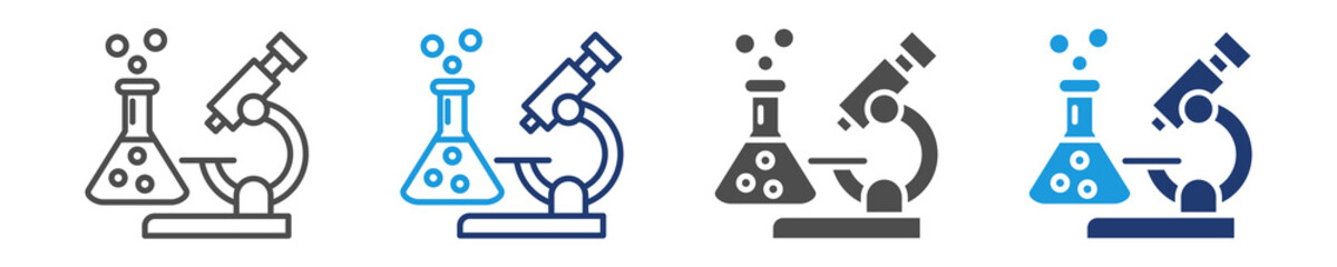 laboratory tools icon set multiple style