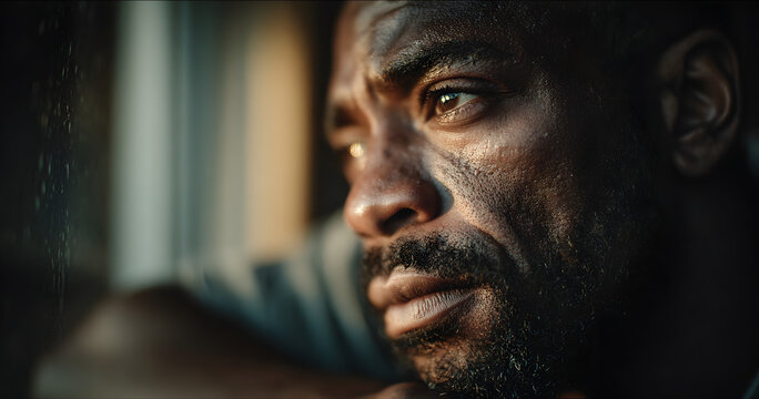 African American Man With Restless Leg Syndrome Moves Constantly