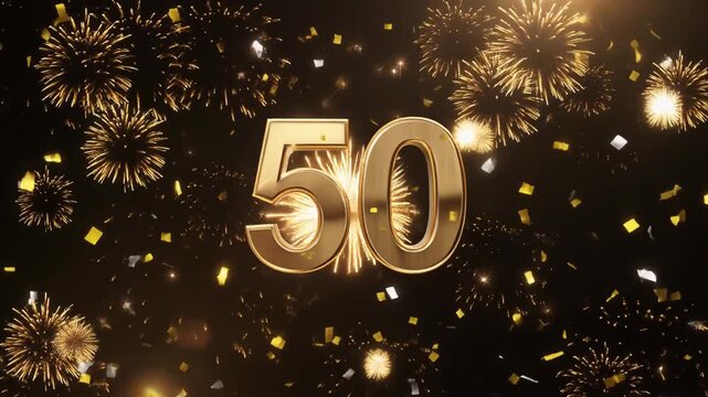 Golden Fireworks Reveal 50th Birthday Milestone