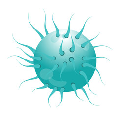 Gonorrhea Vector Illustration perfect for medical illustration, science education, or health awareness campaigns. Conceptual visual for disease prevention.