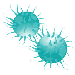 Gonorrhea Vector Illustration vibrant virus, originally a scalable vector, offering a modern and clean visual for medical or scientific projects