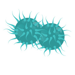 Gonorrhea Vector Illustration virus cells spreading rapidly and posing a health risk, originally designed as scalable vector graphic for science publications