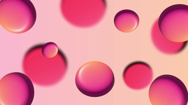 Pink 3D spheres floating over soft pastel gradient background