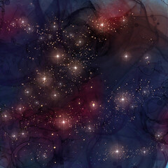 Deep space nebula with glowing stars and cosmic dust galaxy cosmos 2