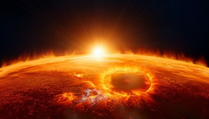 close up view of solar prominences erupting from the sun s surface fiery bright flares extend outward