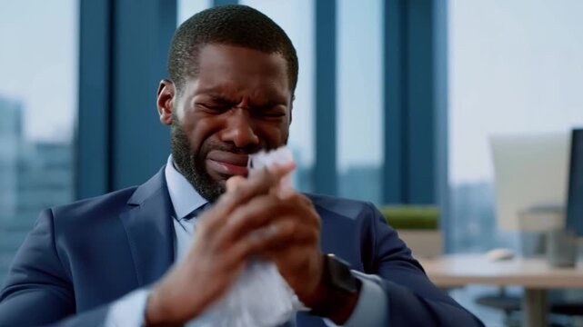 A man in a suit is emotional Stock Video