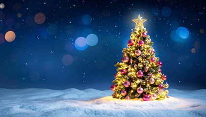 Christmas Tree in Snow