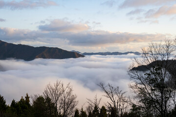 兵庫県朝来市の竹田城と雲海