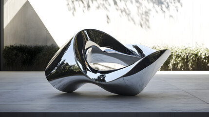 Ethereal Harmony: A Stunnig Dance of Metallic Reflecions and Nature