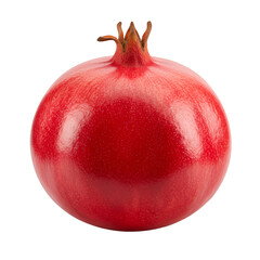 Ripe red pomegranate fruit isolated on transparent background