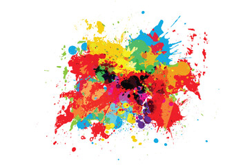 Abstract Vector Background with Dynamic Color Splatter and Paint Splash Effects. Illustration Vector Design