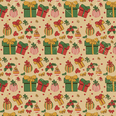 Christmas retro pattern