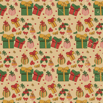 Christmas retro pattern