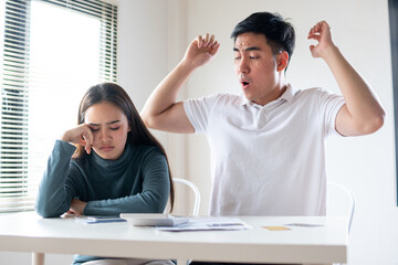  large bills or invoices no money to pay to expenses and credit card debt. shortage, Financial problem, bankruptcy, mortgage, loan, bankrupt, poor, empty wallet