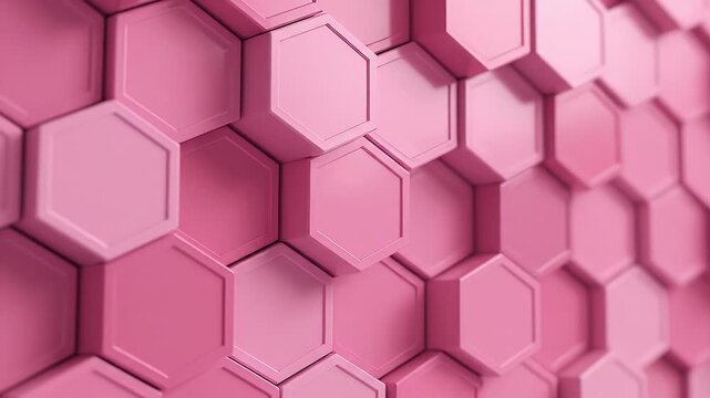 Macro Abstract Pink Hexagon Pattern Background With Soft Lighting and Detailed Texture Great for Backgrounds and Modern Designs