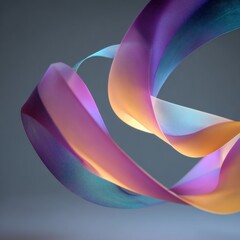 Abstract colorful ribbons swirling in a mesmerizing dance of vibrant hues creating an enchanting visual experience for modern artistic design use and creative projects.