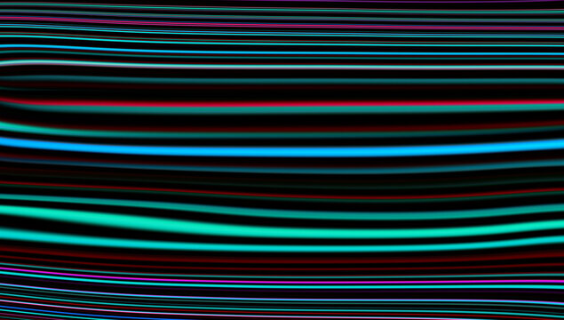 Vibrant Wave Lines – Abstract Neon Light Flow on Black Background. Perfect for digital art, motion graphics, technology design, and modern creative visuals.
