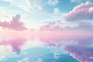 Tranquil Dawn: A Soothing ymphony of Pastel Horizonsand Serene Reflections