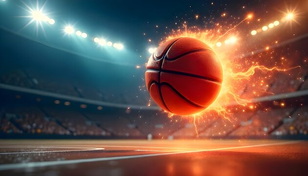 Basketball Energy Burst — Dynamic Power of Sports Concept