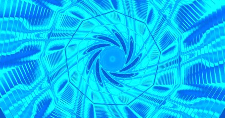 Dynamic tunnel video loop showcasing seamless motion in vibrant blue tones for immersive visual experiences