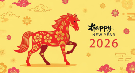 Chinese New Year of the Horse 2026 Celebration Concept