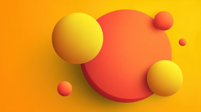 Vibrant Abstract Background with Geometric Shapes in Shades of Yellow and Orange, Minimalist Design, Modern Artwork Suitable for Various Creative Projects