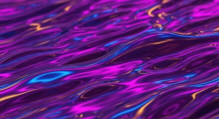 Abstract Liquid Metal Waves in Purple