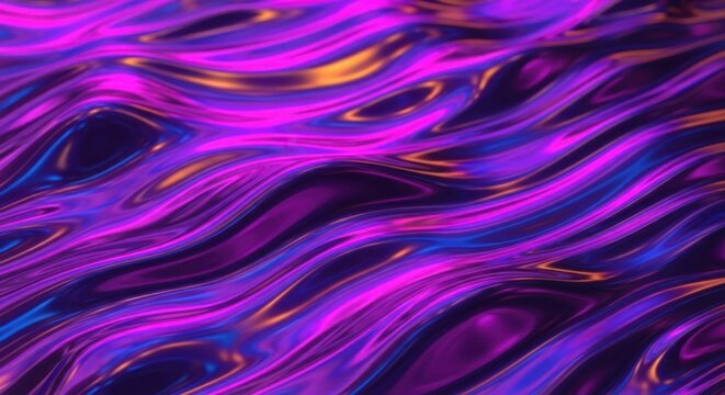 Abstract Liquid Metal Waves in Purple - Powered by Adobe