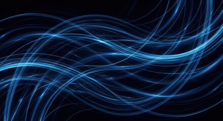 Fototapeta premium Abstract Swirling Blue Light Lines