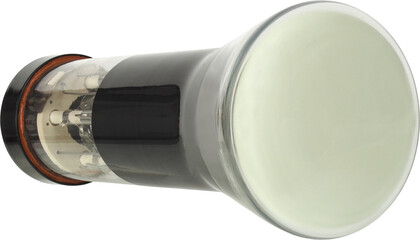 Old cathode ray tube on white background.