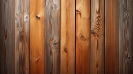 Fototapeta premium Close-up of rustic wooden planks with varying shades of brown showcasing natural patterns and textures ideal for backgrounds, decorations, and designs
