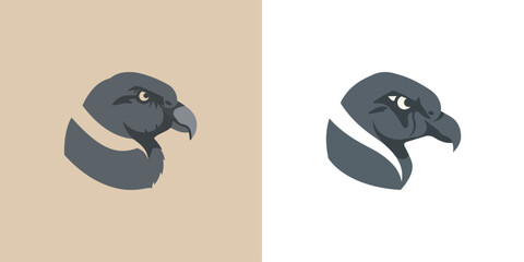 Majestic Vulture Head Logo Design with Modern, Minimalist Style for Brand Identity