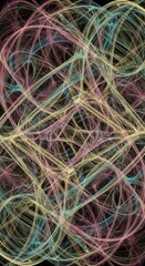 Abstract Overlapping Pastel Wavy Lines