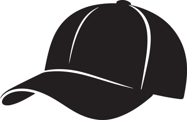 set of Baseball hat black logo icon design vector illustration