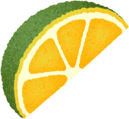 Green Tangerine  Element Illustration