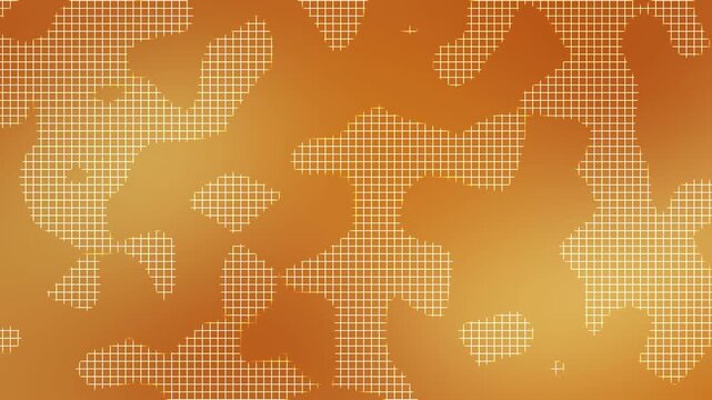 Gold orange geometric grid abstract background with glowing square line pattern and smooth gradient Ideal for luxury event designs digital art projects festive themes and elegant celebration visuals