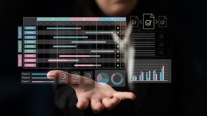 Comprehensive project management dashboard integrates scheduling, progress tracking, and performance analytics to improve workflow efficiency and enhance team collaboration. Parse